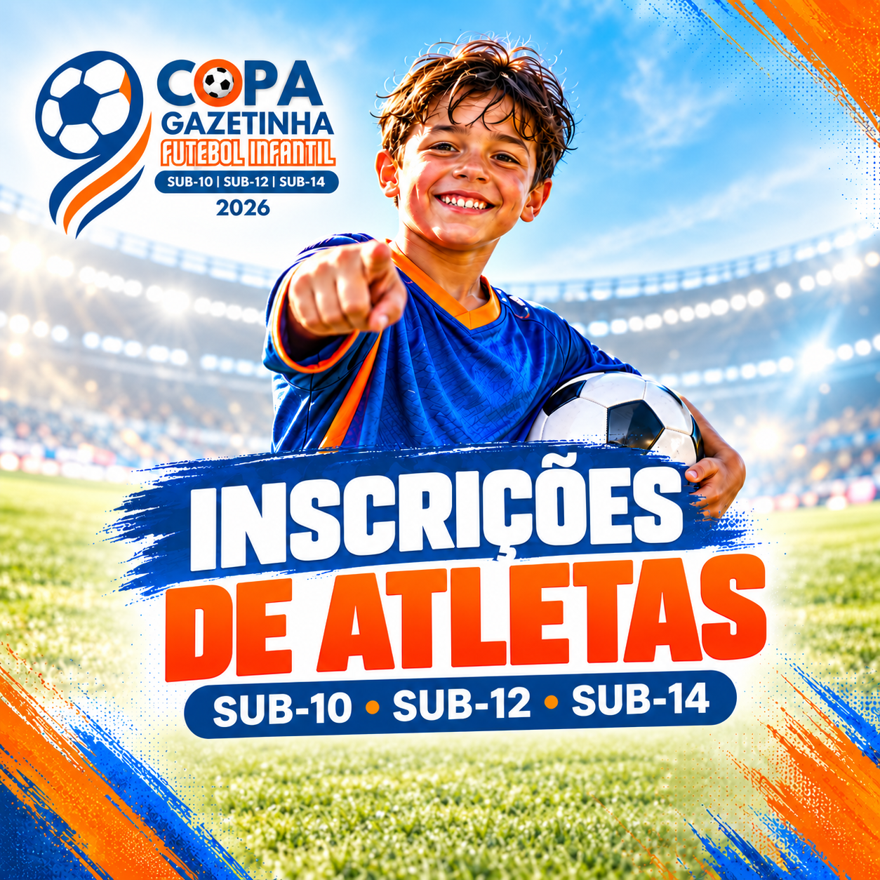 Copa Gazetinha Infantil Inscrição Atletas Gazetinha Sub10, Sub12, Sub14 - Imagem 1