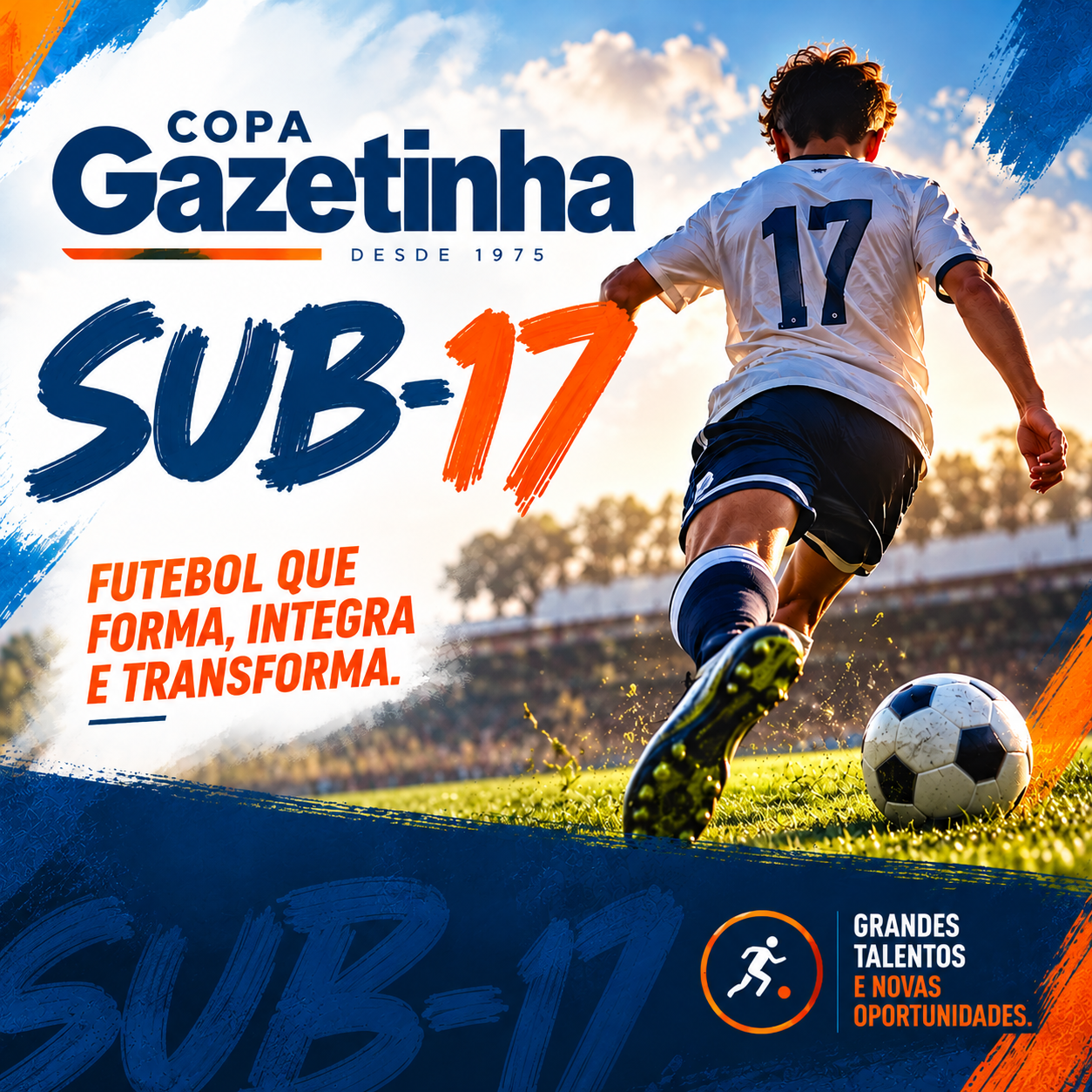 Pôster Esportivo Copa Gazetinha Sub-17 Inscrição de Atleta — Copa Gazetinha Sub17 2026 - Imagem 1